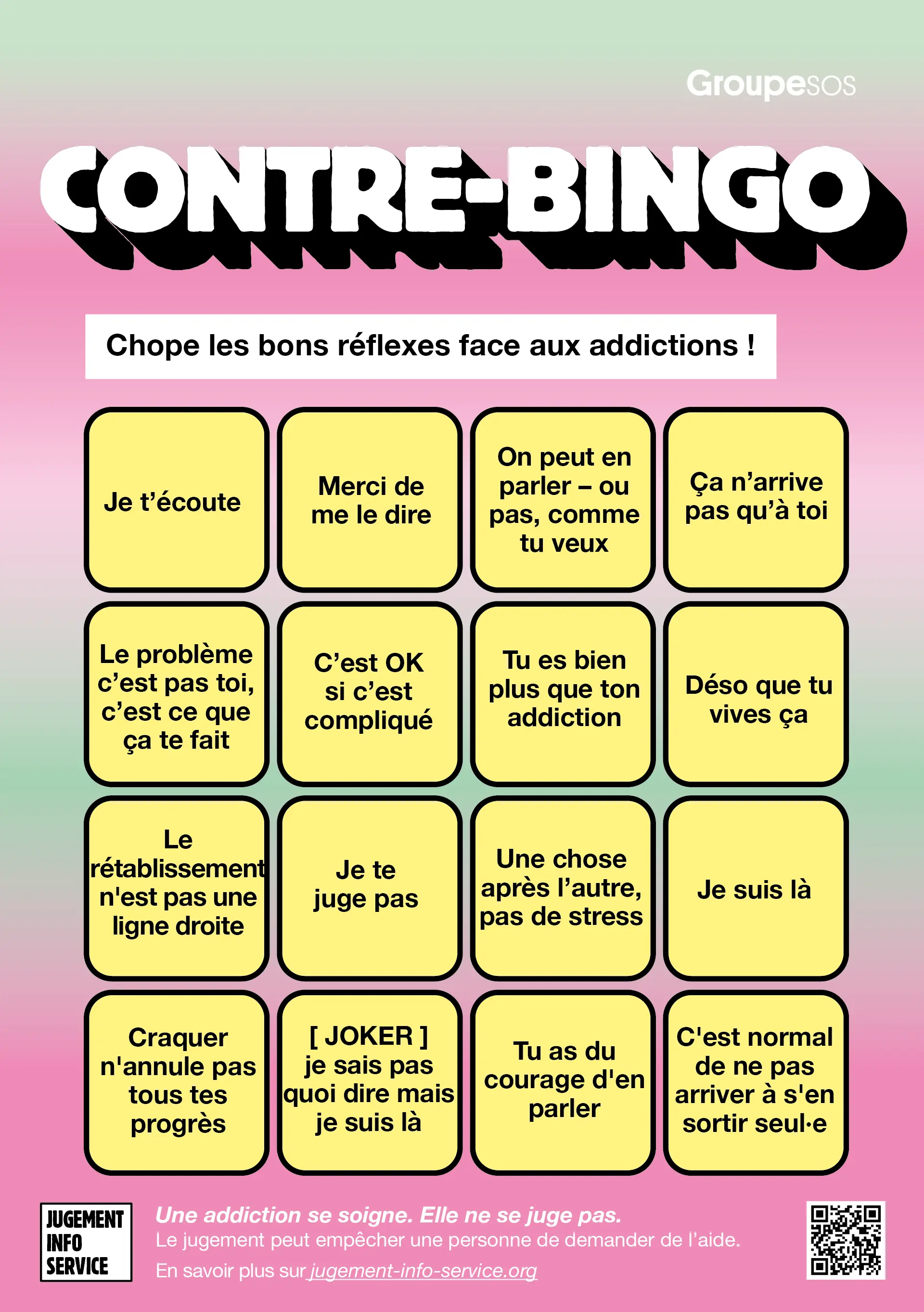 Bingo verso : phrases qui aident